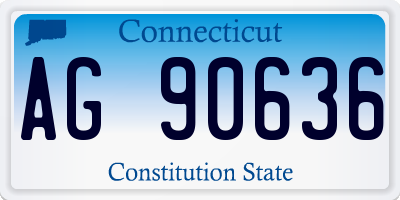 CT license plate AG90636