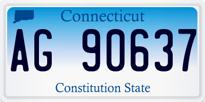 CT license plate AG90637