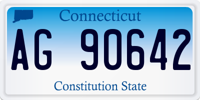 CT license plate AG90642