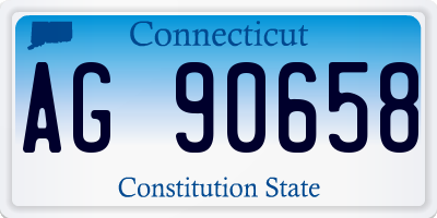 CT license plate AG90658