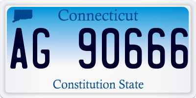 CT license plate AG90666