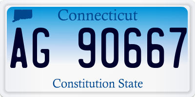 CT license plate AG90667