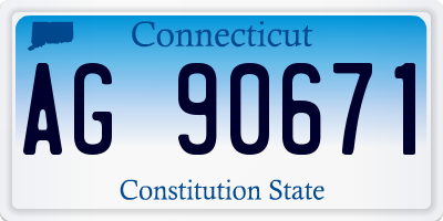 CT license plate AG90671