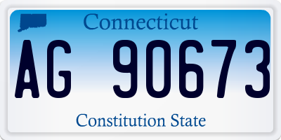 CT license plate AG90673