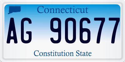 CT license plate AG90677