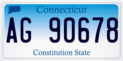 CT license plate AG90678