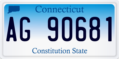 CT license plate AG90681
