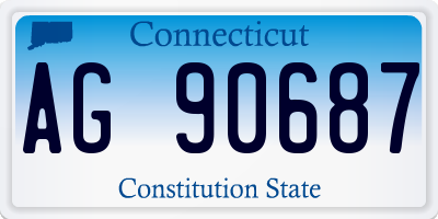 CT license plate AG90687