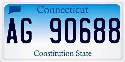 CT license plate AG90688