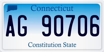CT license plate AG90706