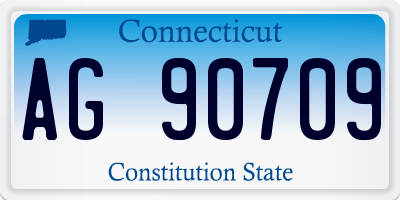 CT license plate AG90709