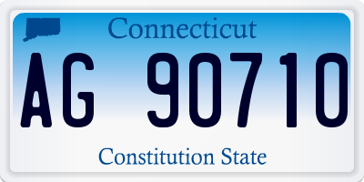 CT license plate AG90710