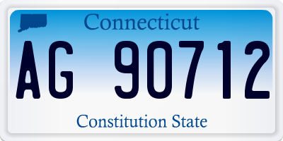 CT license plate AG90712