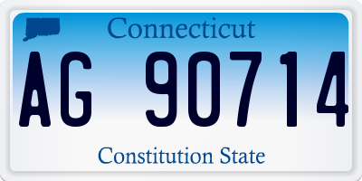 CT license plate AG90714