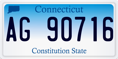 CT license plate AG90716