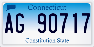 CT license plate AG90717