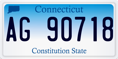 CT license plate AG90718