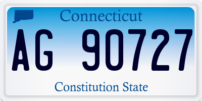 CT license plate AG90727