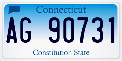 CT license plate AG90731