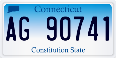 CT license plate AG90741