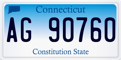CT license plate AG90760