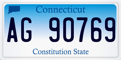 CT license plate AG90769