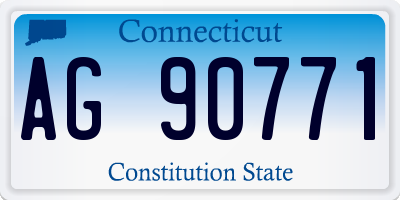 CT license plate AG90771