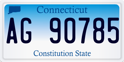 CT license plate AG90785