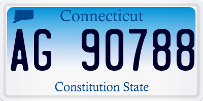 CT license plate AG90788