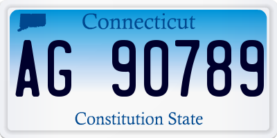 CT license plate AG90789