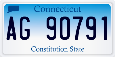 CT license plate AG90791