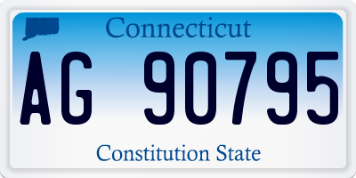CT license plate AG90795