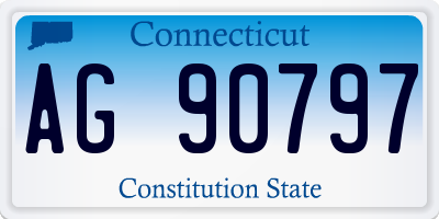 CT license plate AG90797