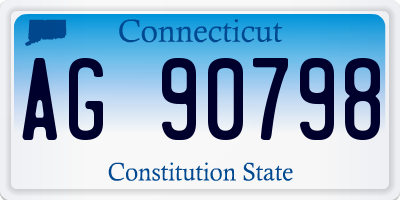 CT license plate AG90798