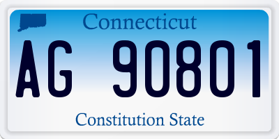 CT license plate AG90801