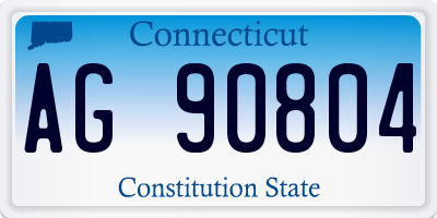 CT license plate AG90804