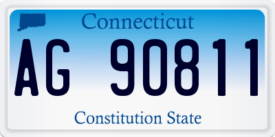 CT license plate AG90811