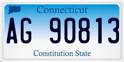 CT license plate AG90813