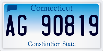 CT license plate AG90819