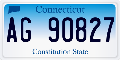 CT license plate AG90827