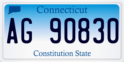 CT license plate AG90830