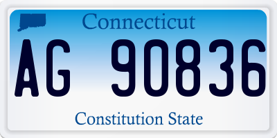 CT license plate AG90836