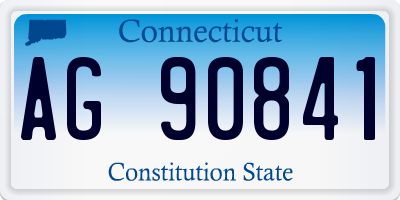 CT license plate AG90841