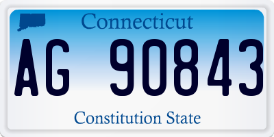 CT license plate AG90843