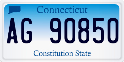 CT license plate AG90850