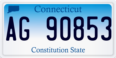CT license plate AG90853