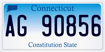 CT license plate AG90856