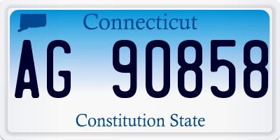 CT license plate AG90858