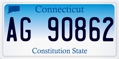 CT license plate AG90862