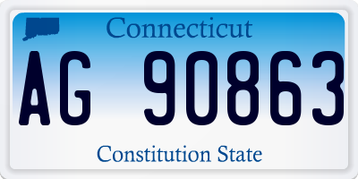 CT license plate AG90863